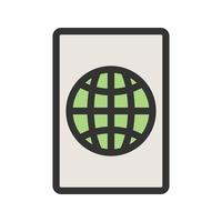 Global Report Filled Line Icon vector