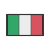 icono de línea llena de italia vector