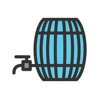 Barrel with Tap Filled Line Icon vector