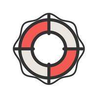 Life Tube Filled Line Icon vector