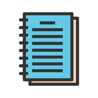 Notepad Filled Line Icon vector