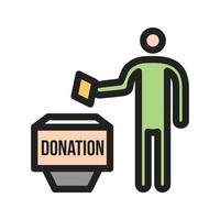 Donation Filled Line Icon vector