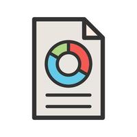 Analytics Filled Line Icon vector