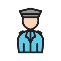 Airport Security Filled Line Icon vector