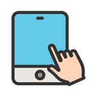 Touch Device I Filled Line Icon vector