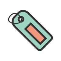 Tag Filled Line Icon vector