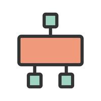 Networking Switch Filled Line Icon vector