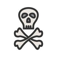 Pirate Sign Filled Line Icon vector