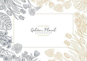 Hand drawn floral background vector