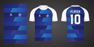 plantilla de diseño de deporte de camiseta de fútbol azul vector