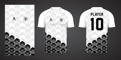 white football jersey sport design template vector