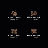 Elegant logo design with luxury theme and gold color vector