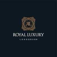 Elegant logo design with luxury theme and gold color vector