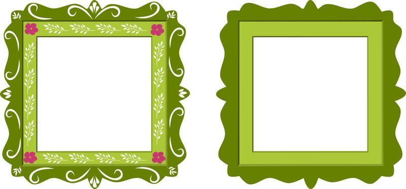 green photo frame.