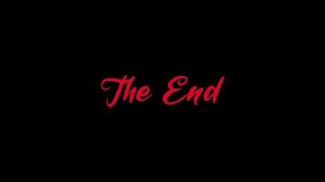 The End Cartoon Shaky Text Animation on White Background