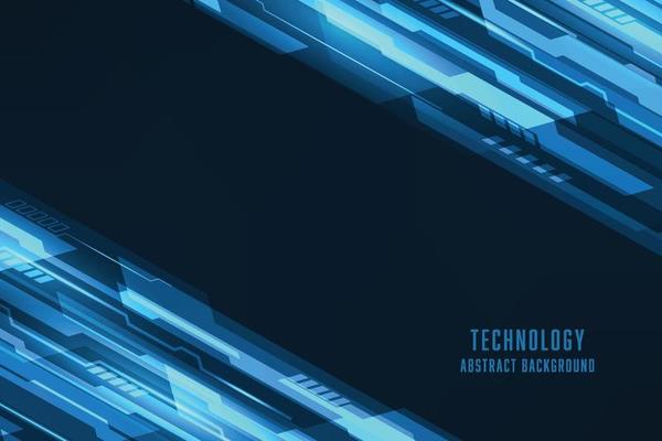 Vector abstract circuit geometric futuristic technology design blue background.