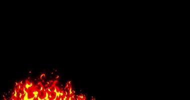 dibujos animados de fuego incendios forestales pequeños y grandes pasos animación dibujada a mano. el fuego se extendió y se apagó. 2d elementos de dibujos animados de fuego canal alfa de resolución 4k. fácil de usar, suelte archivos .mov en su proyecto. video