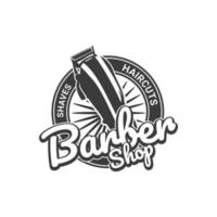 professional logo design for barber shop vintage retro style vector