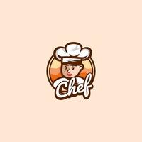 chef logo flat restaurant logo vector