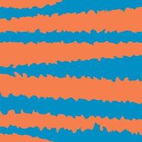 Orange and blue abstract background with torn lines vector