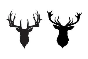 deer silhouette Head vector image