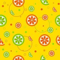 seamless citrus bright pattern flat design vector