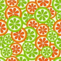 seamless citrus pattern grapefruit and lime flat design vector