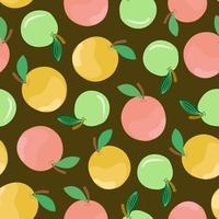 Apple simple seamless pattern vector