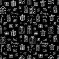Doodle christmas winter pattern