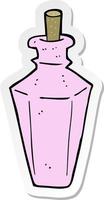 pegatina de una botella de fragancia de perfume de dibujos animados vector
