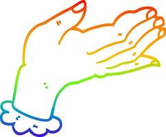 arco iris gradiente línea dibujo dibujos animados mano vector