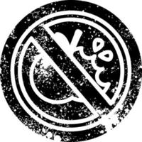 no healthy food distressed icon vector