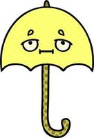 comic book style cartoon umbrella vector