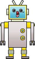 gradient shaded cartoon robot vector