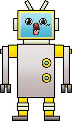 gradient shaded cartoon robot
