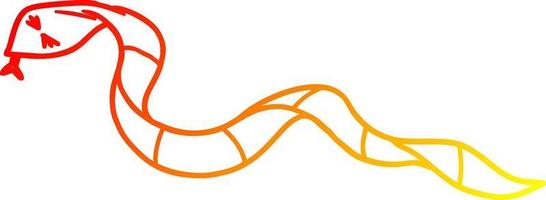 warm gradient line drawing cartoon snake vector