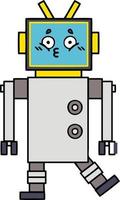 lindo robot de dibujos animados vector