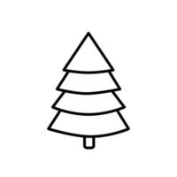 Fir tree black line icon. Pine illustration vector