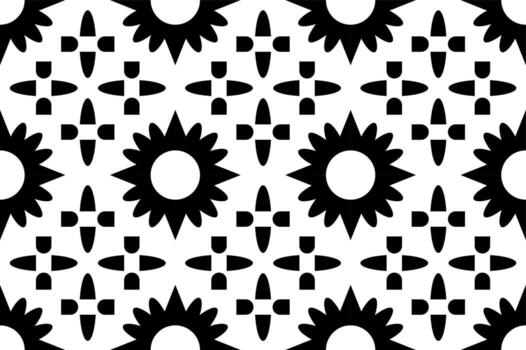 patrón abstracto en blanco y negro. patrón geométrico monocromático sin costuras. formas repetitivas, elementos geométricos. vector