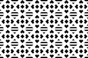 Abstract black and white pattern. Monochrome seamless geometric pattern. Repeating shapes, geometric elements. vector