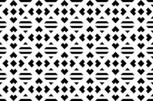 Abstract black and white pattern. Monochrome seamless geometric pattern. Repeating shapes, geometric elements. vector