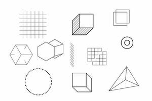 Geometric shapes design vector