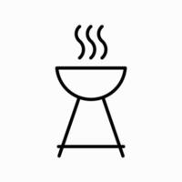 barbecue grill simple vector icon