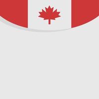 fondo en blanco con bandera canadiense vector