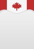 white blank background template with canadian flag vector