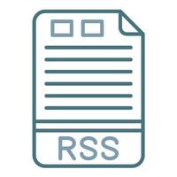 RSS Line Two Color Icon