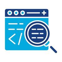 Code Testing Glyph Two Color Icon vector