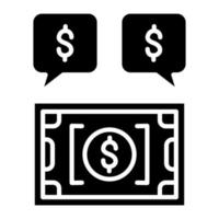 Money Discussion Glyph Icon vector