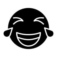 Rolling on the Floor Laughing Glyph Icon vector