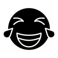 Rolling on the Floor Laughing Glyph Icon vector